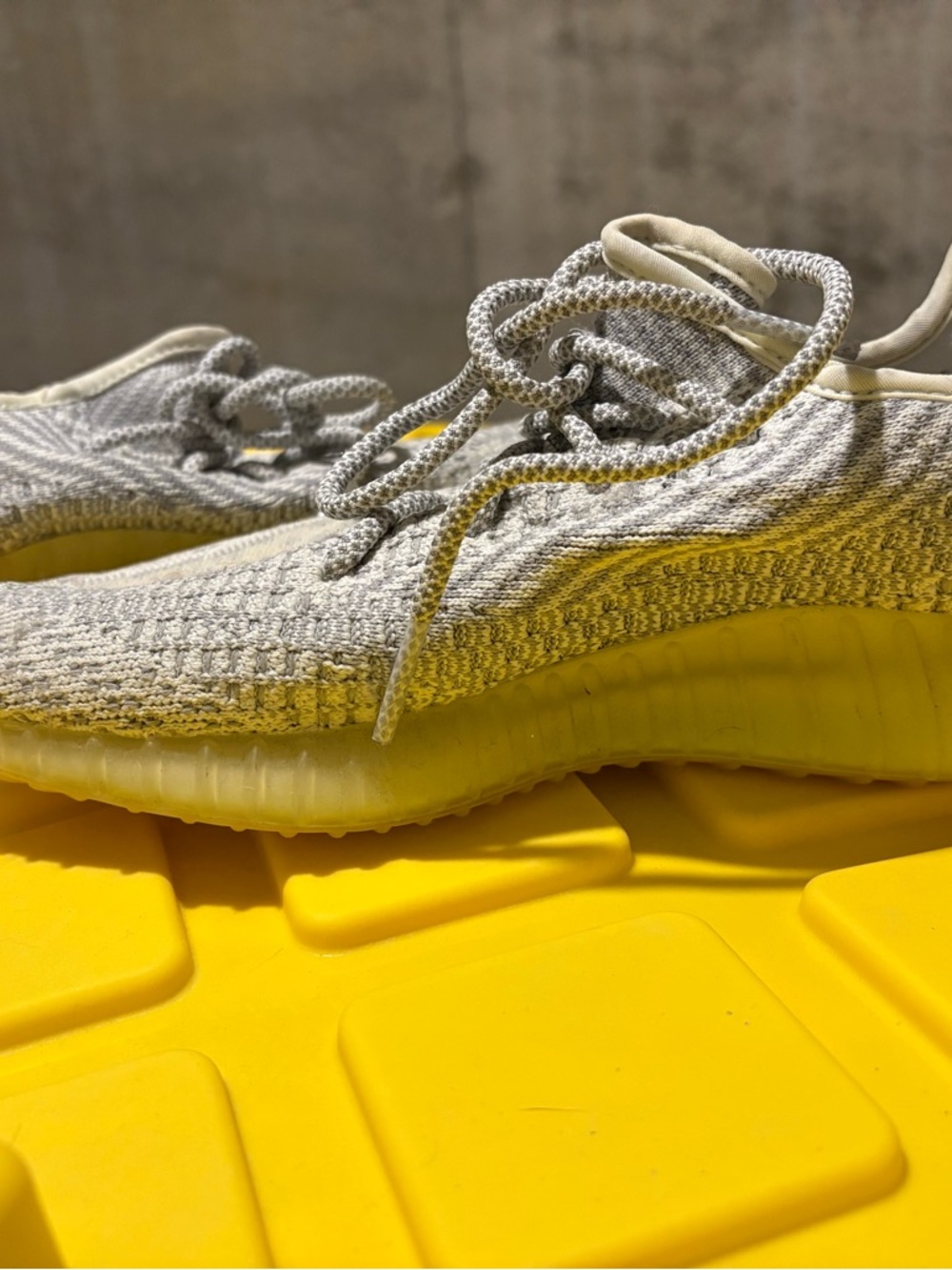 Yeezy Sneakers in Grey and Yellow